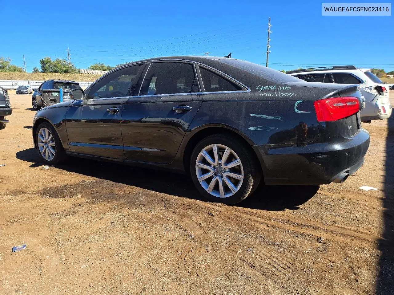 2015 AUDI A6 VIN WAUGFAFC5FN023416 — фото 2