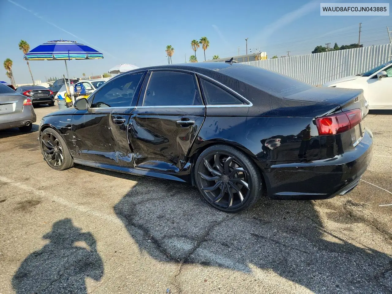 2018 AUDI A6 VIN WAUD8AFC0JN043885 — фото 2