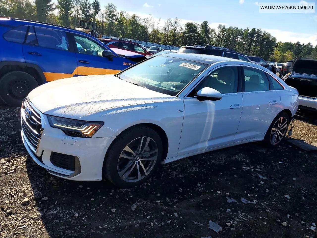 AUDI A6 2019, VIN WAUM2AF26KN060670