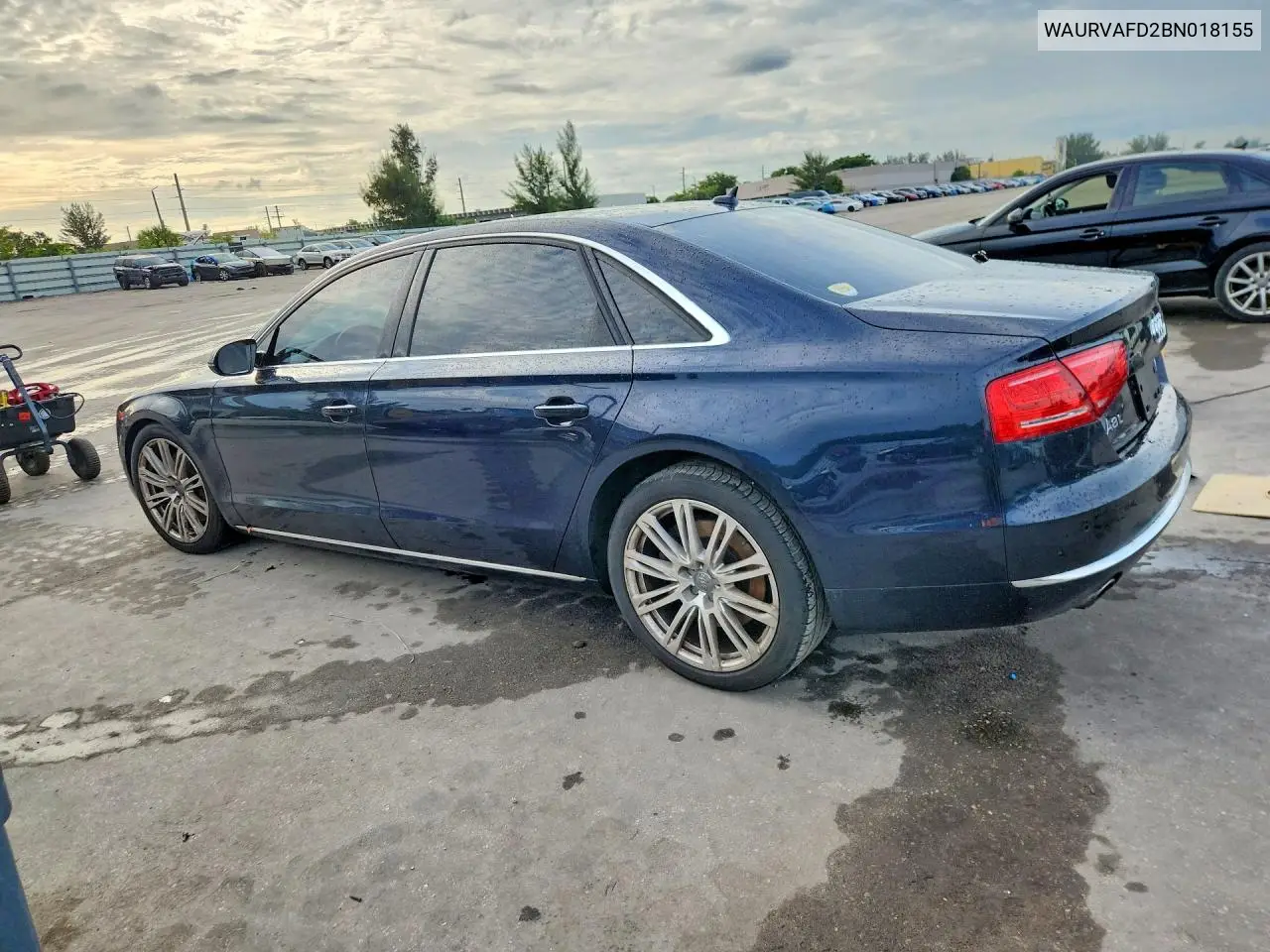 2011 AUDI A8 VIN WAURVAFD2BN018155 — фото 2