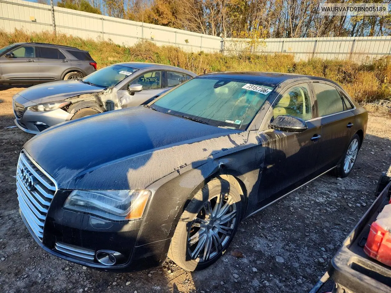 AUDI A8 2011, VIN WAURVAFD9BN005189