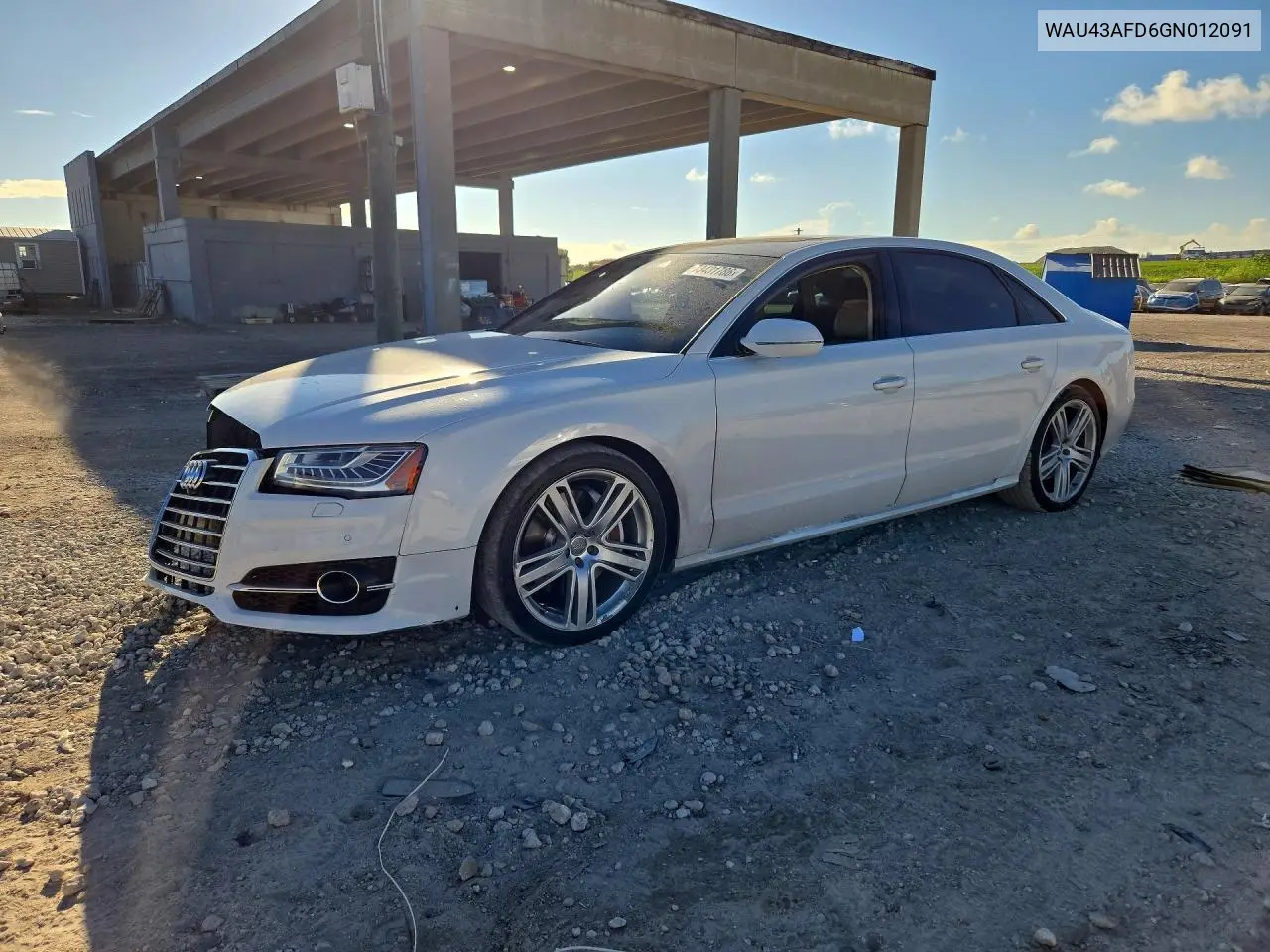 AUDI A8 2016, VIN WAU43AFD6GN012091