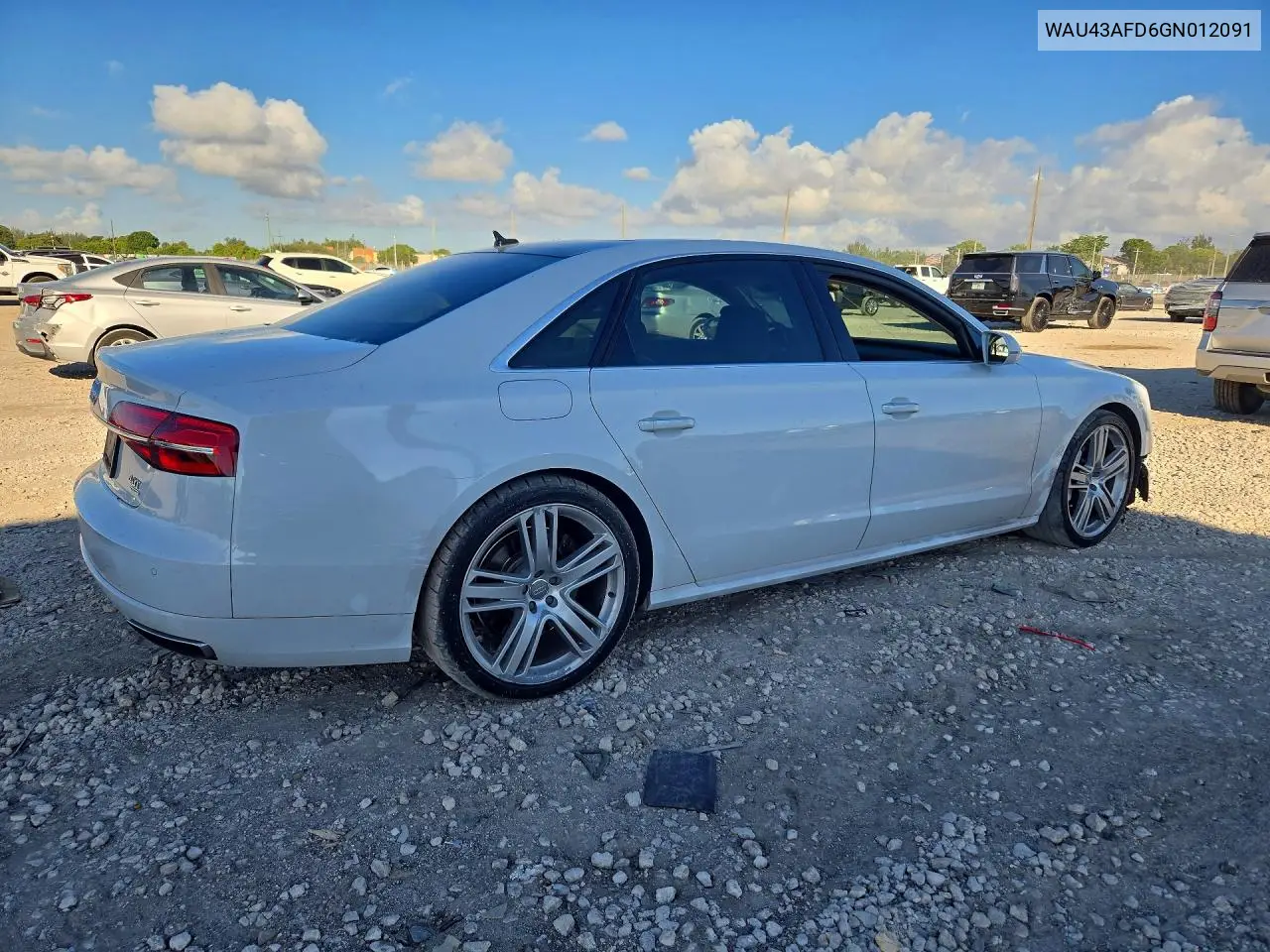 2016 AUDI A8 VIN WAU43AFD6GN012091 — фото 3