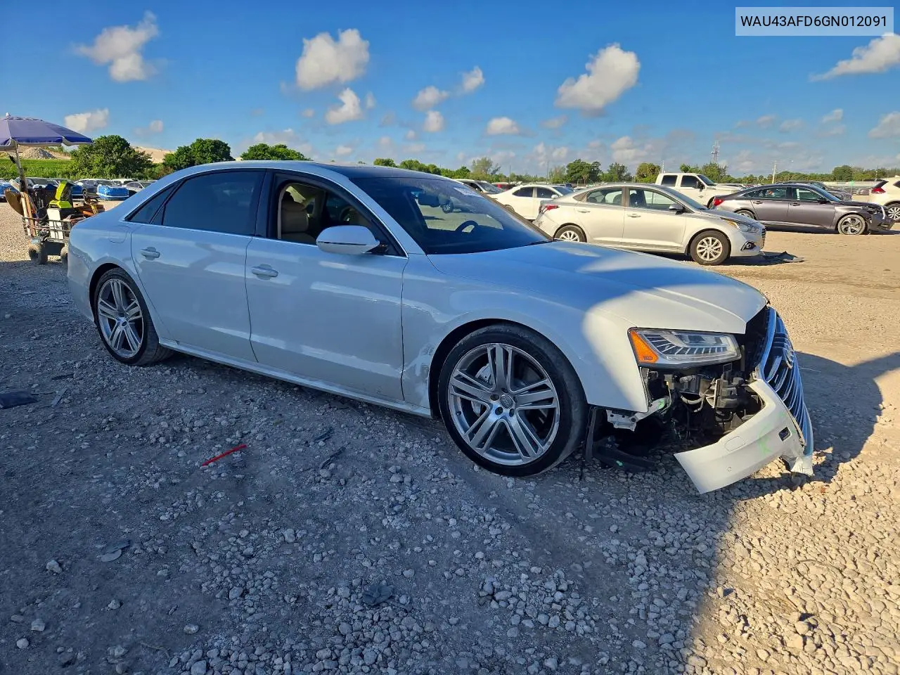2016 AUDI A8 VIN WAU43AFD6GN012091 — фото 4