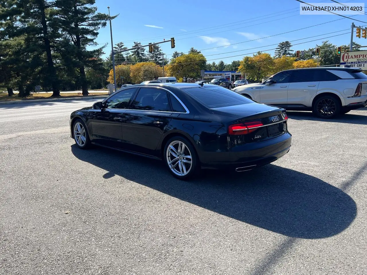 2017 AUDI A8 VIN WAU43AFDXHN014203 — фото 3