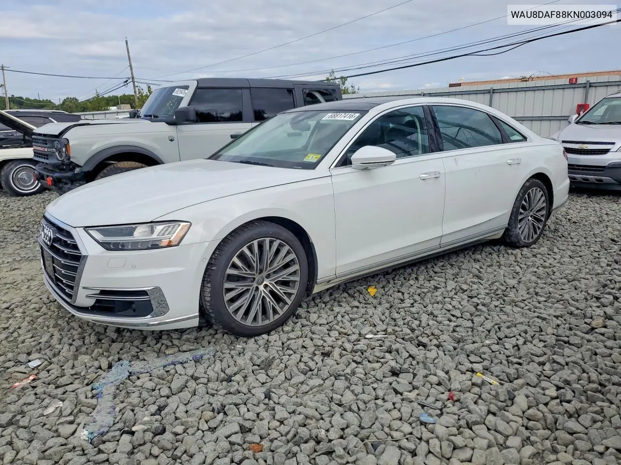 AUDI A8 2019, VIN WAU8DAF88KN003094