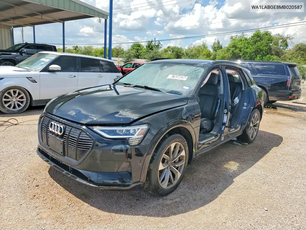 AUDI E-TRON 2021, VIN WA1LABGE8MB020587