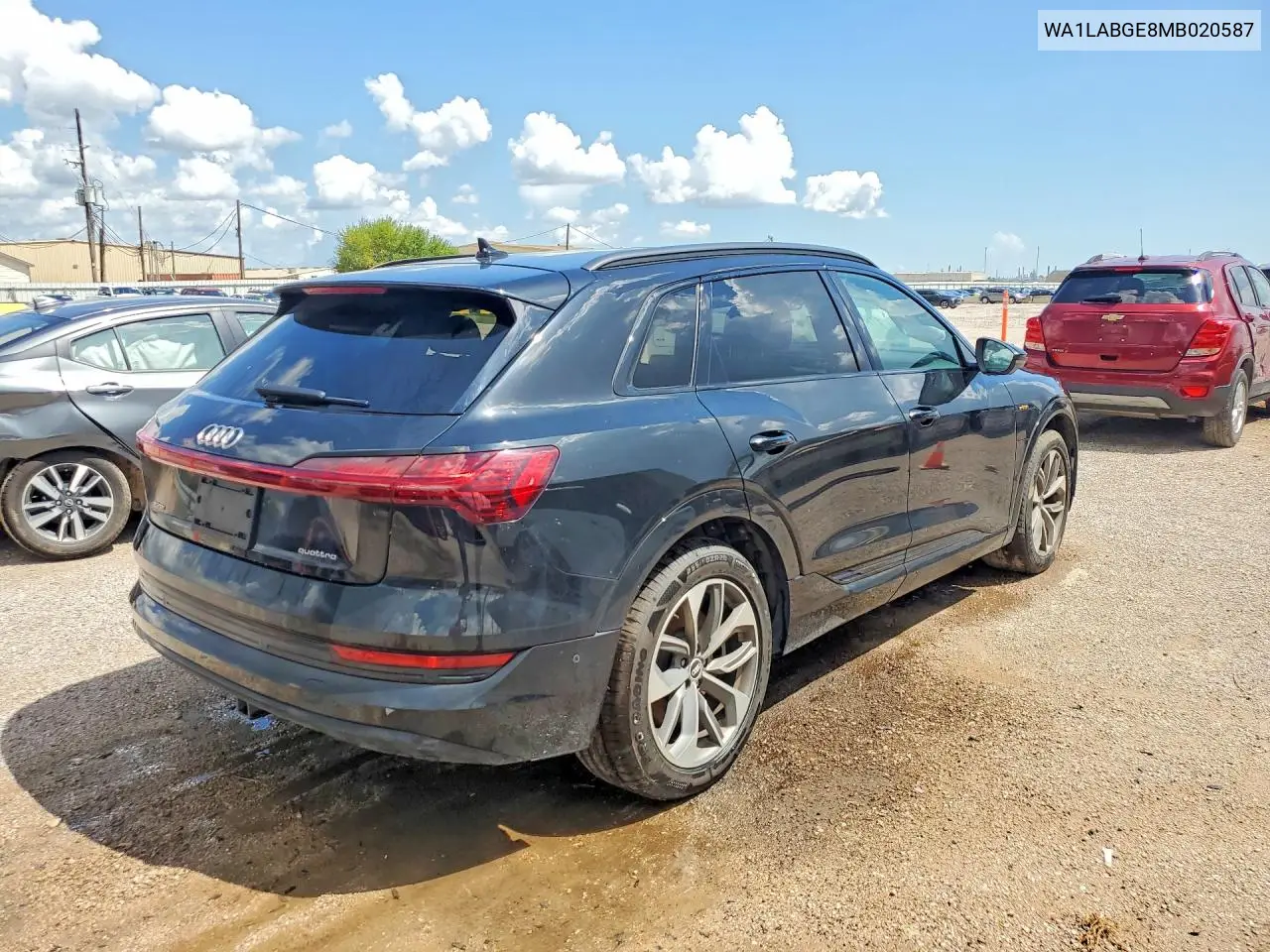 2021 AUDI E-TRON VIN WA1LABGE8MB020587 — фото 3