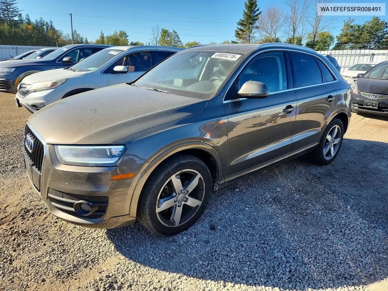 AUDI Q3 2015, VIN WA1EFEFS5FR008491