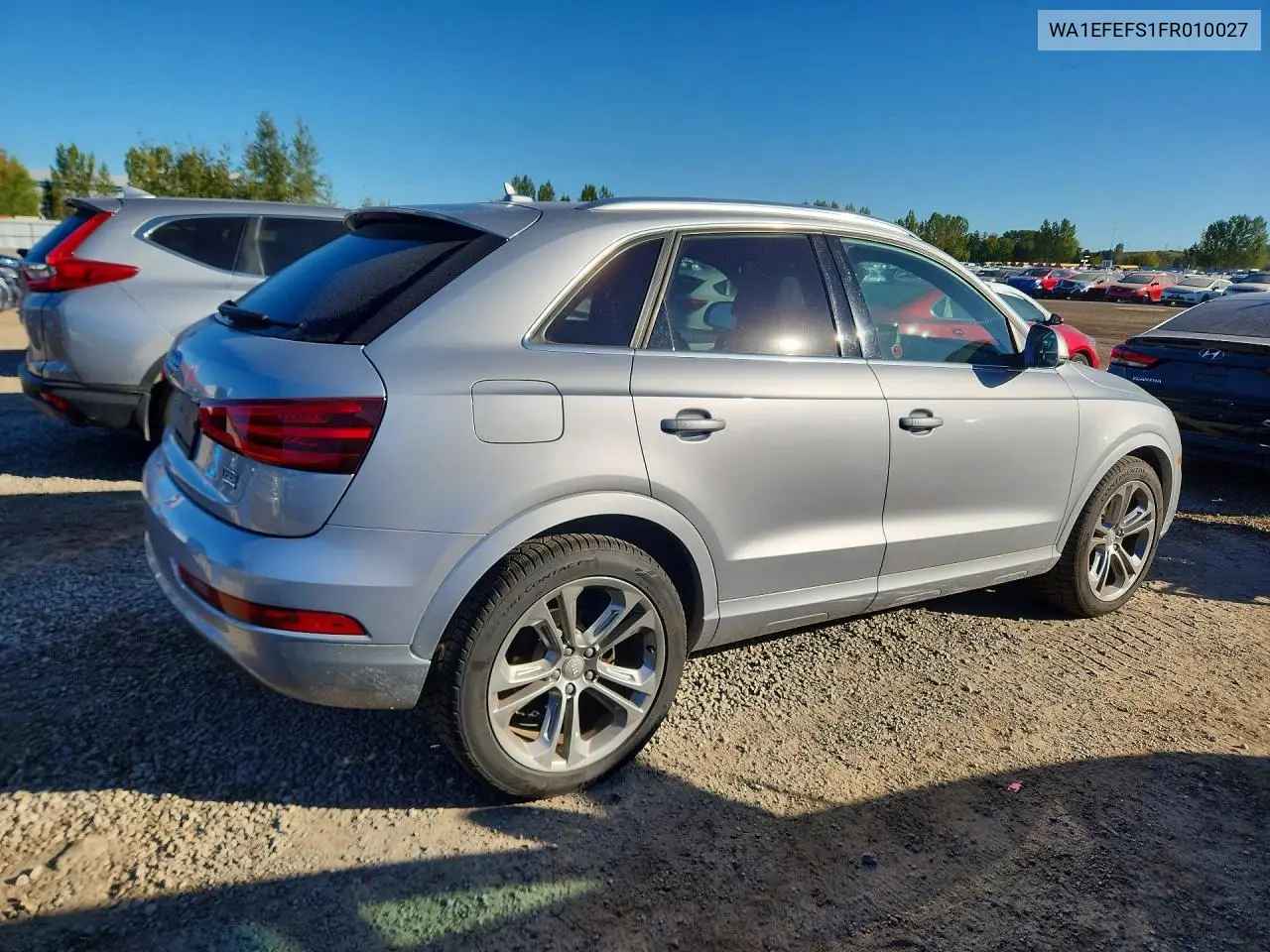 2015 AUDI Q3 VIN WA1EFEFS1FR010027 — фото 3