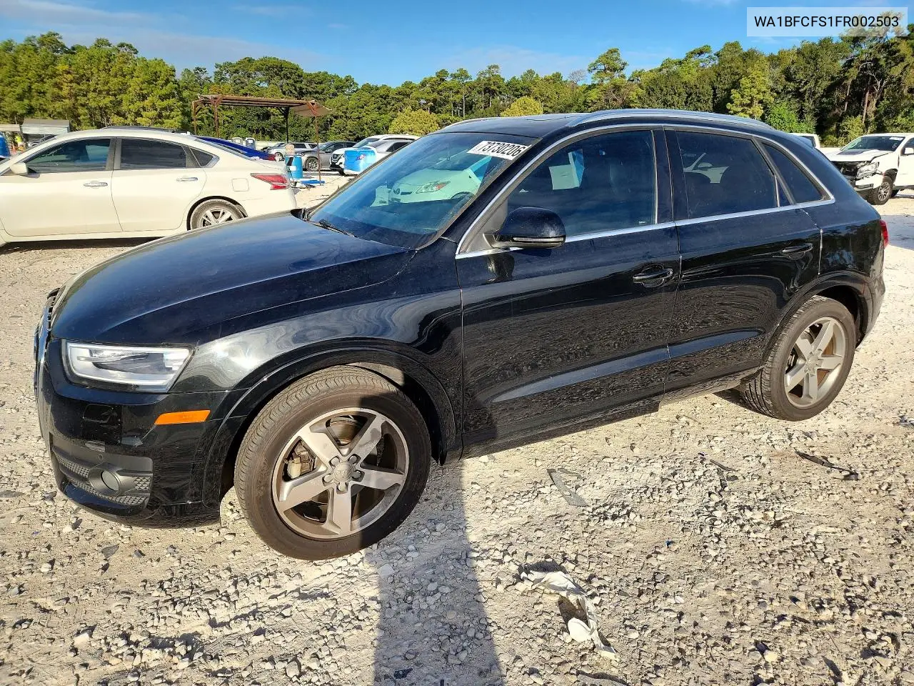 AUDI Q3 2015, VIN WA1BFCFS1FR002503