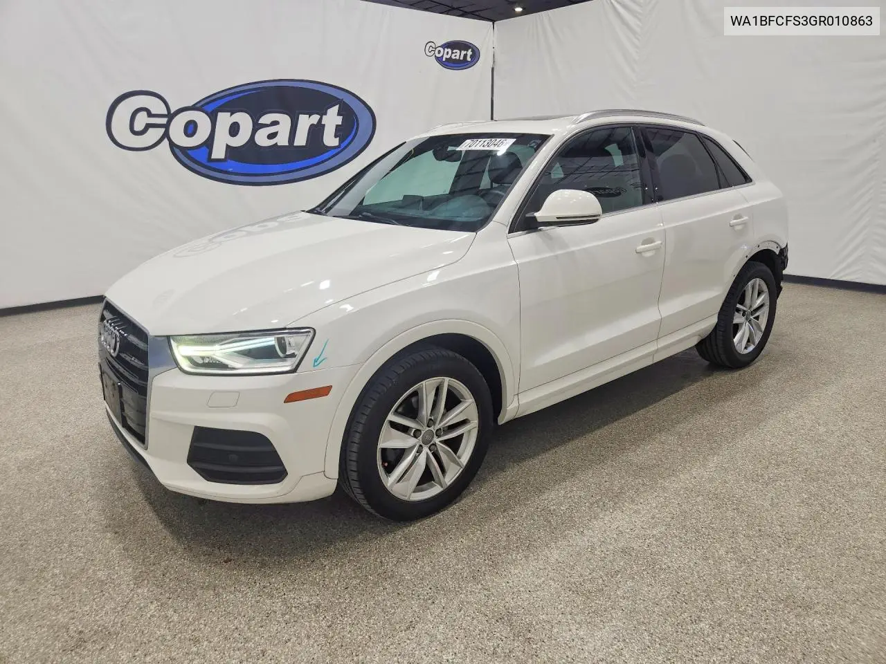 AUDI Q3 2016, VIN WA1BFCFS3GR010863