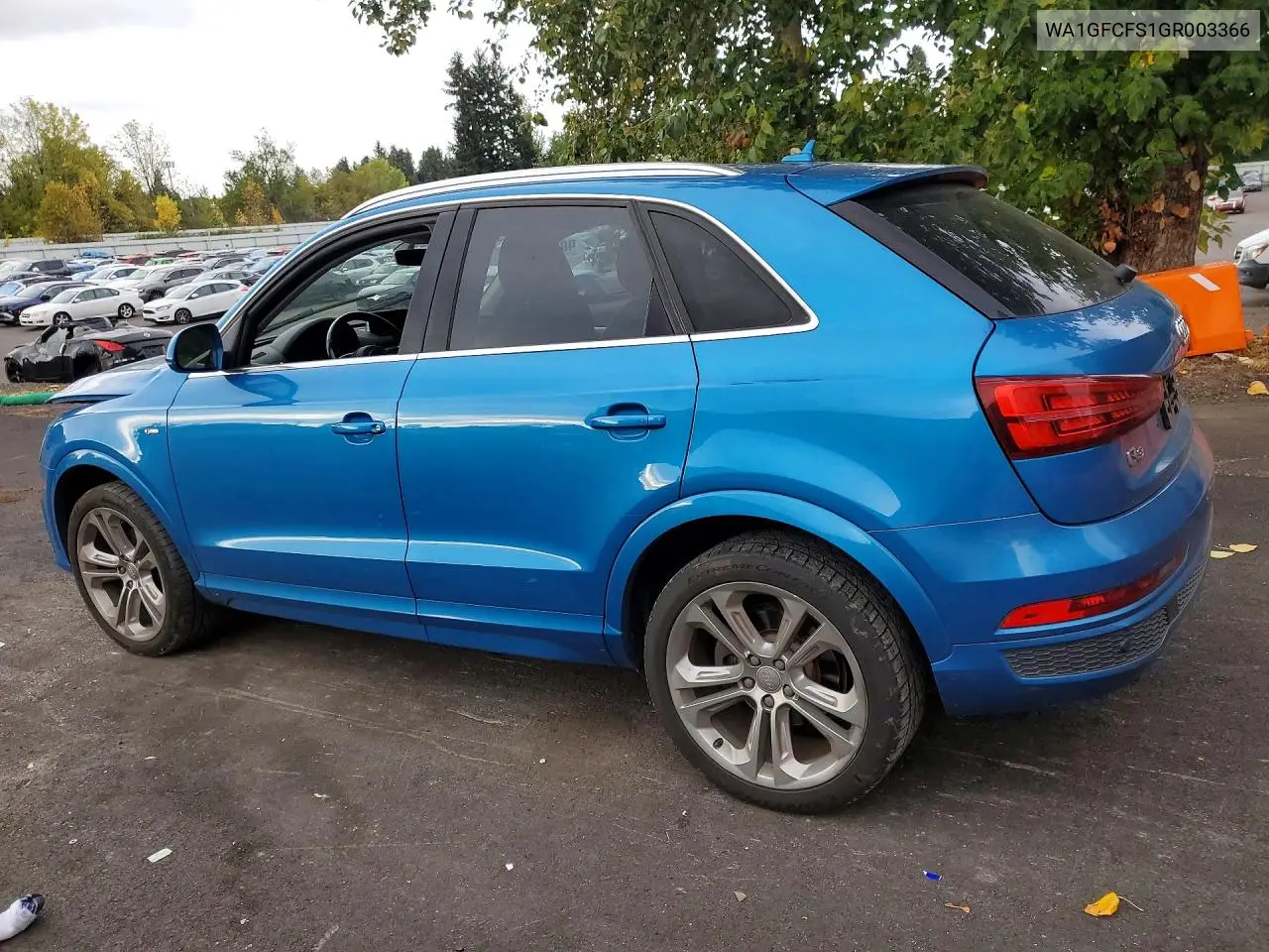 2016 AUDI Q3 VIN WA1GFCFS1GR003366 — фото 2