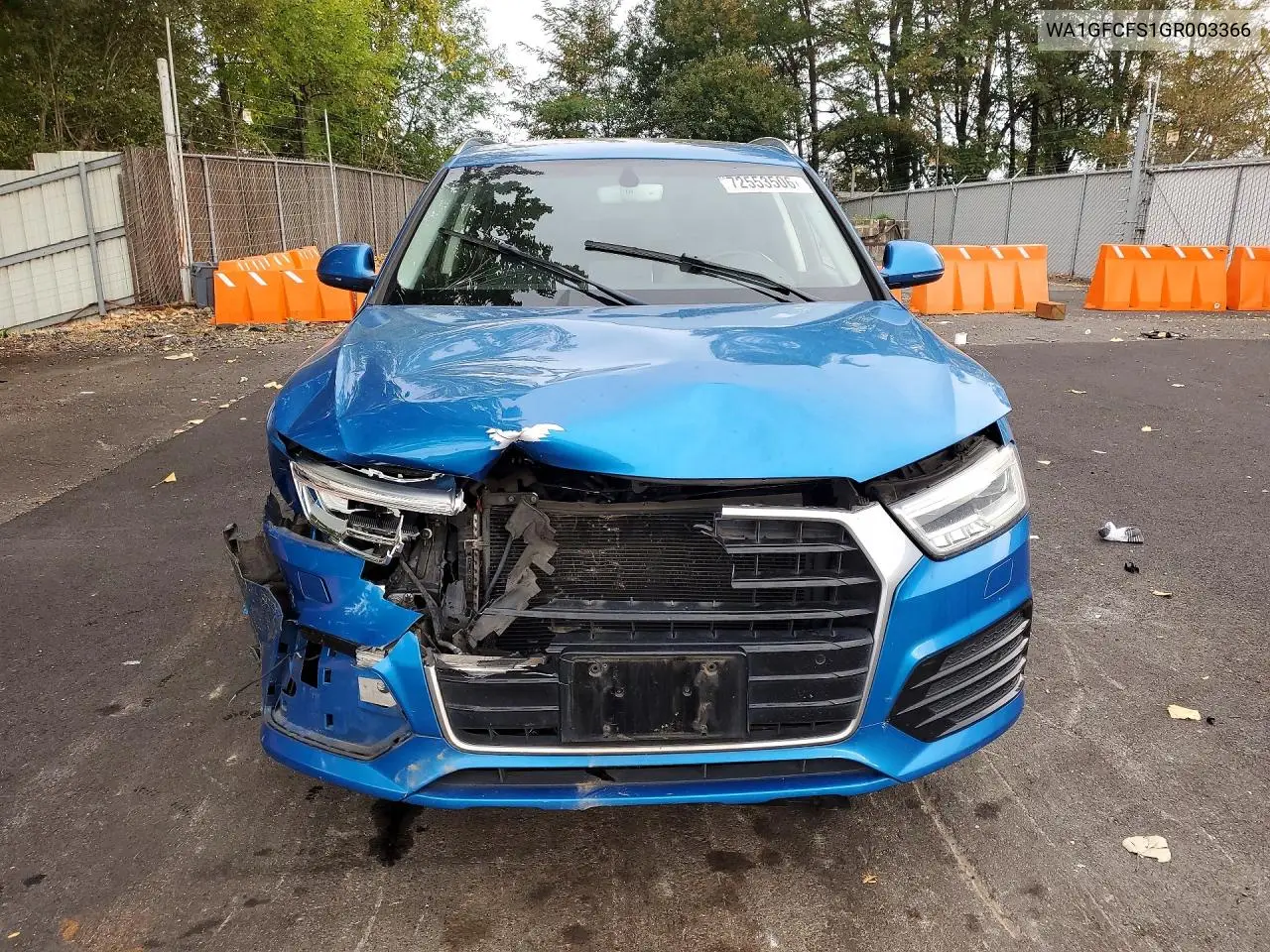 2016 AUDI Q3 VIN WA1GFCFS1GR003366 — фото 5