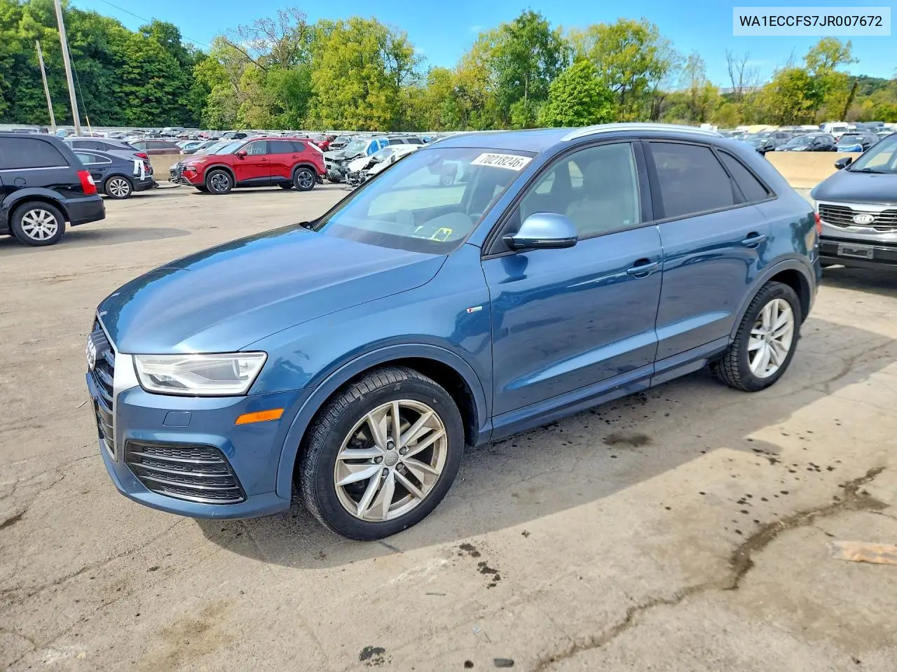 AUDI Q3 2018, VIN WA1ECCFS7JR007672