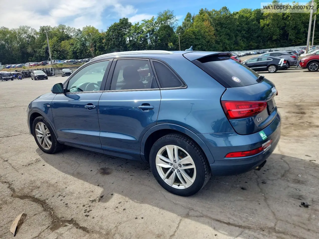 2018 AUDI Q3 VIN WA1ECCFS7JR007672 — фото 2