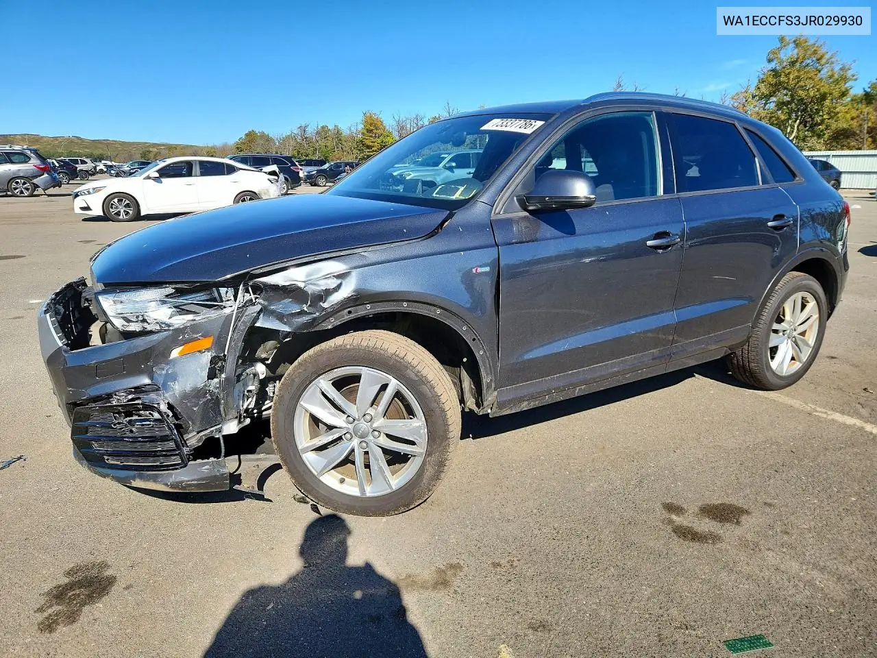 AUDI Q3 2018, VIN WA1ECCFS3JR029930