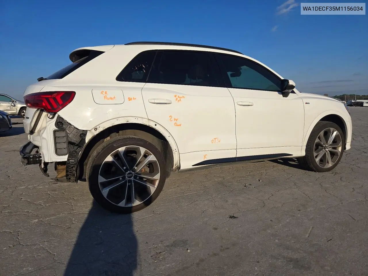 2021 AUDI Q3 VIN WA1DECF35M1156034 — фото 3