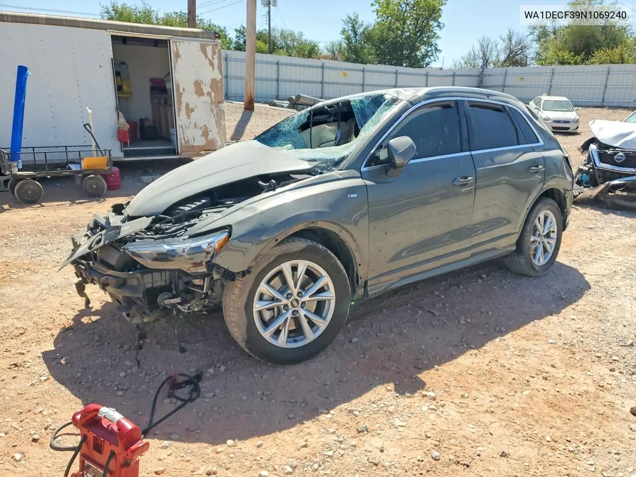 AUDI Q3 2022, VIN WA1DECF39N1069240