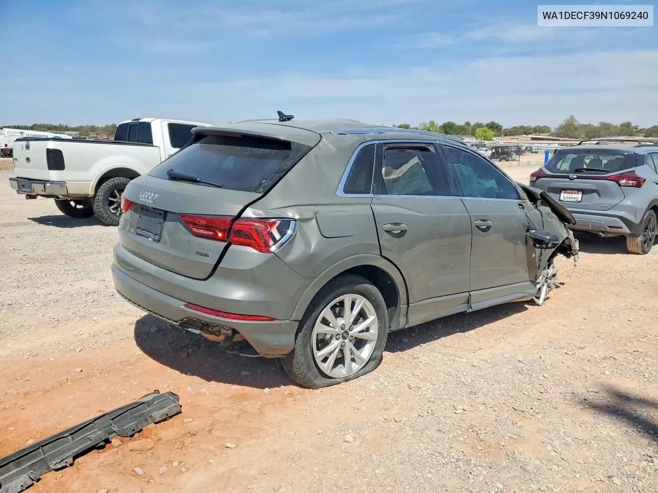 2022 AUDI Q3 VIN WA1DECF39N1069240 — фото 3