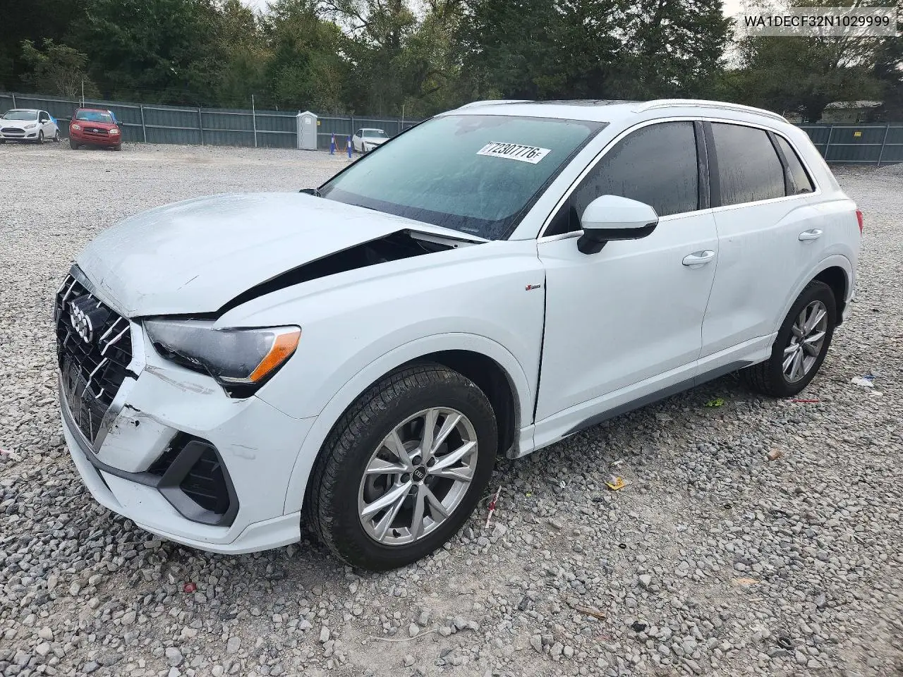 AUDI Q3 2022, VIN WA1DECF32N1029999