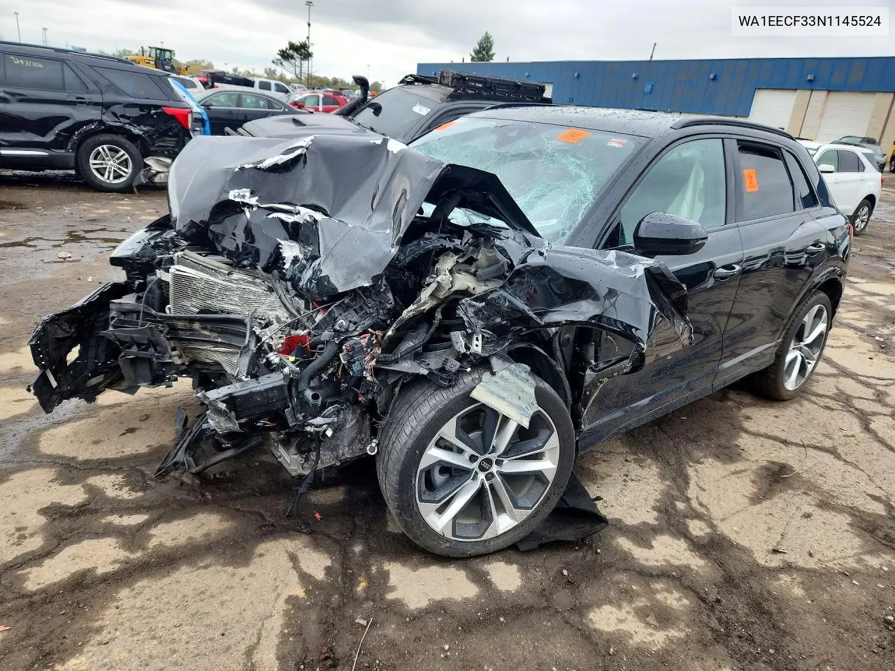 AUDI Q3 2022, VIN WA1EECF33N1145524