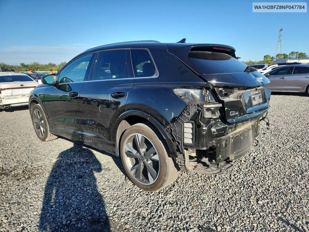 2022 AUDI Q4 E-TRON VIN WA1H2BFZ8NP047784 — фото 2