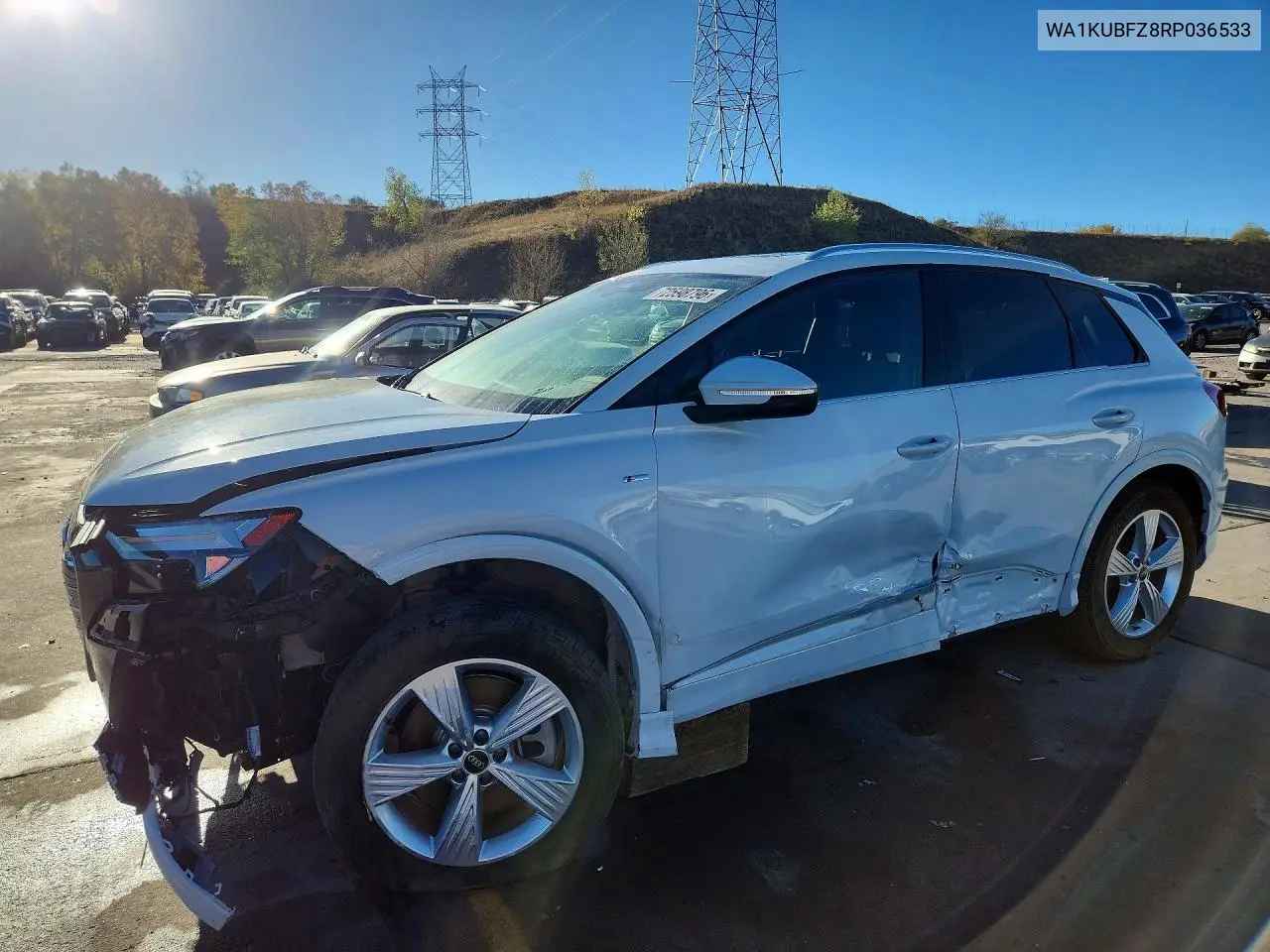 AUDI Q4 E-TRON 2024, VIN WA1KUBFZ8RP036533