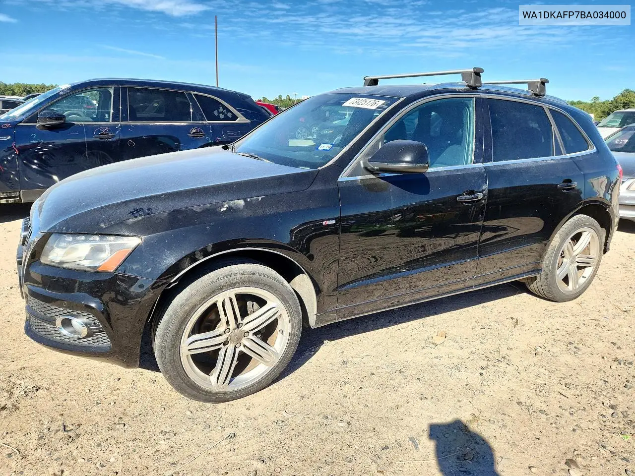 AUDI Q5 2011, VIN WA1DKAFP7BA034000