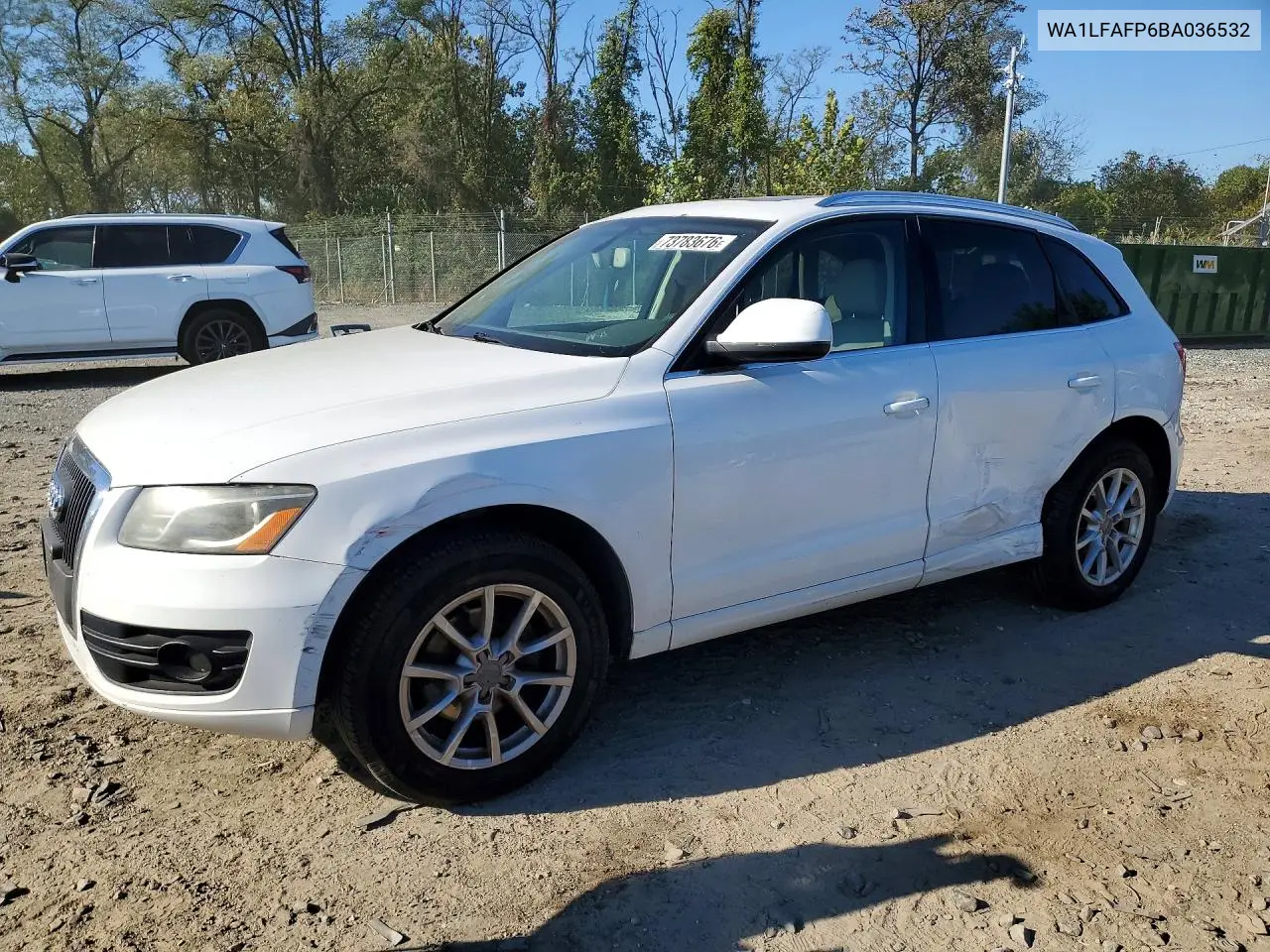 AUDI Q5 2011, VIN WA1LFAFP6BA036532
