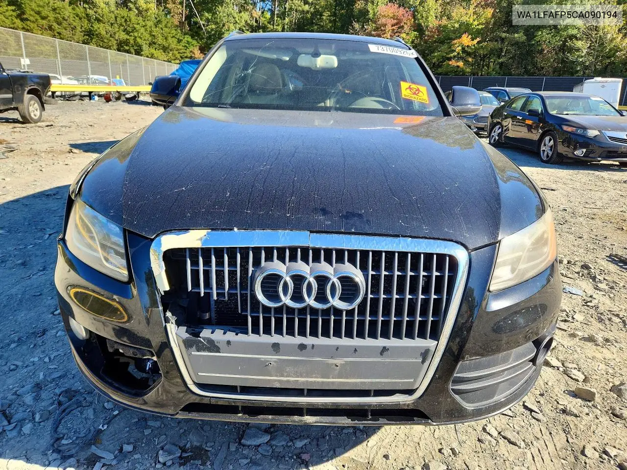 2012 AUDI Q5 VIN WA1LFAFP5CA090194 — фото 5
