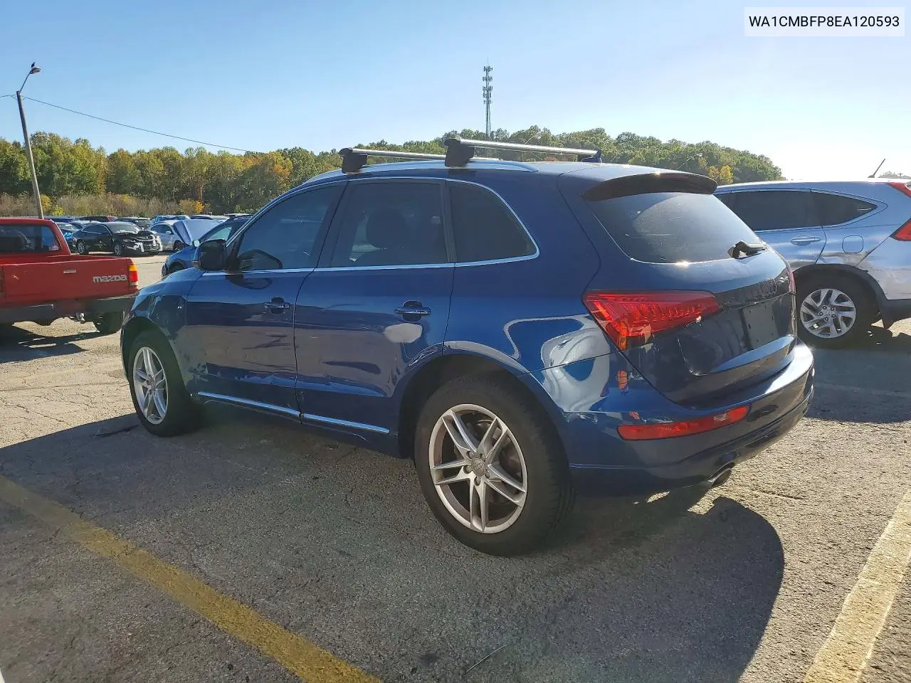2014 AUDI Q5 VIN WA1CMBFP8EA120593 — фото 2