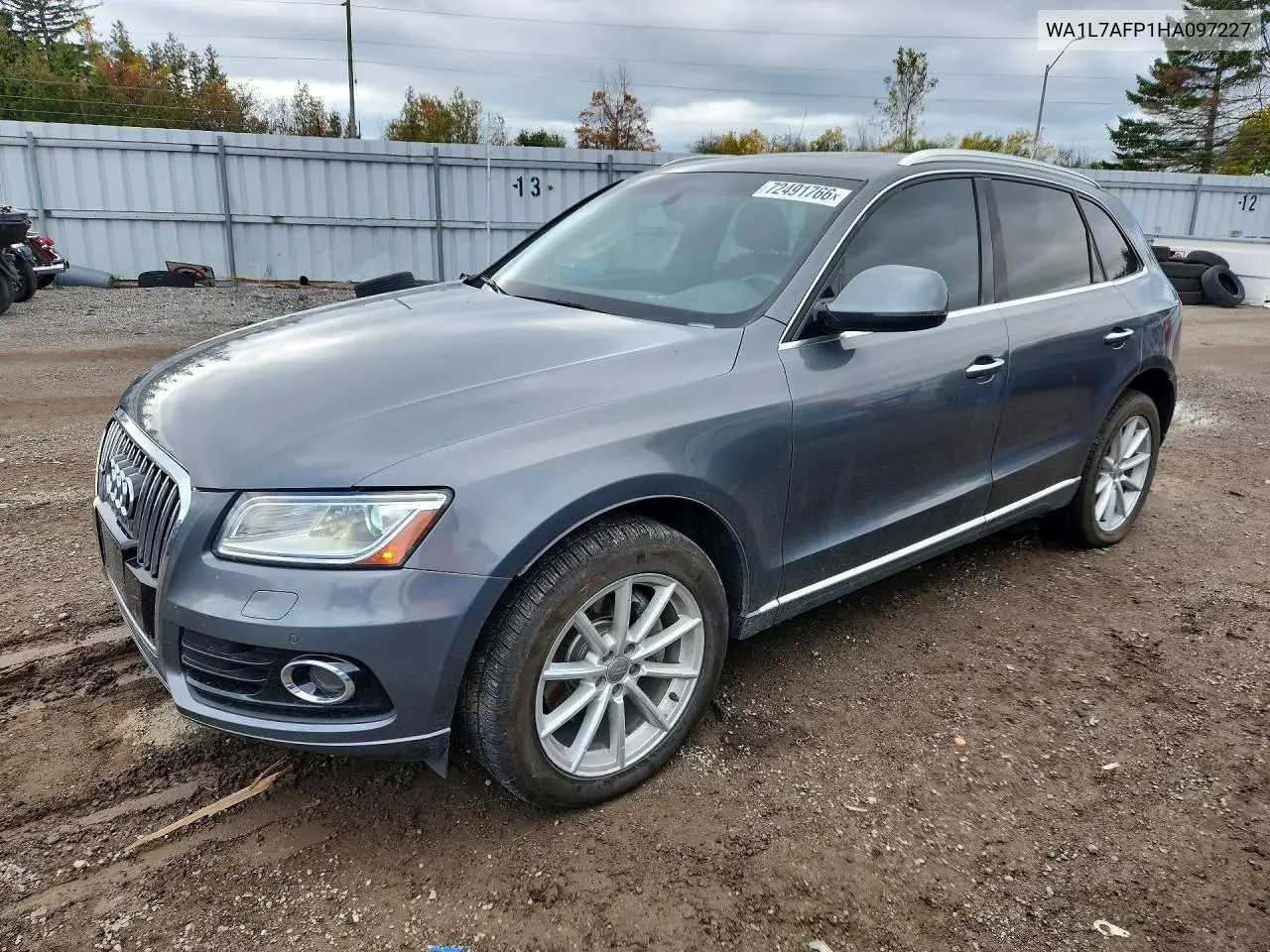 AUDI Q5 2017, VIN WA1L7AFP1HA097227