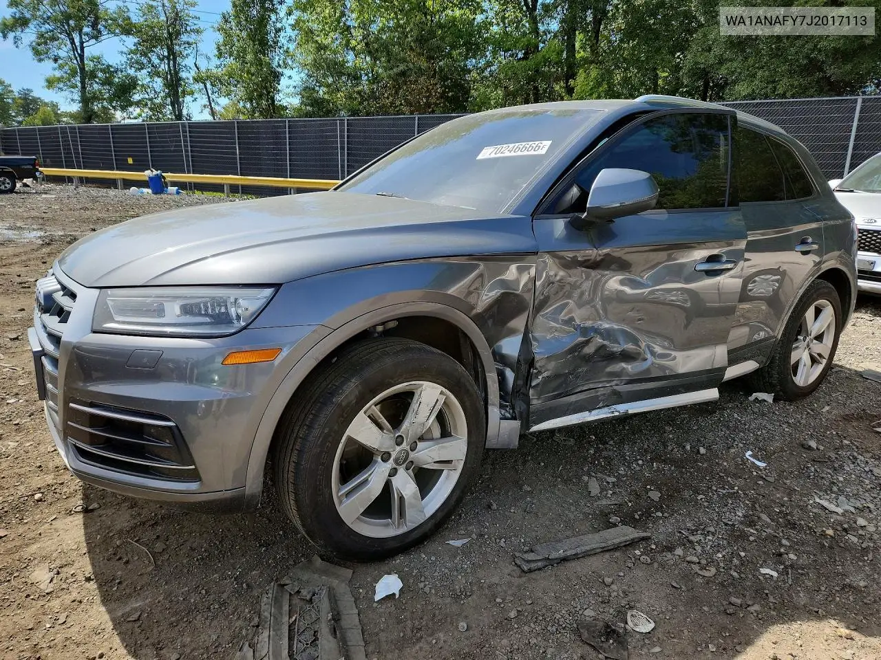 AUDI Q5 2018, VIN WA1ANAFY7J2017113
