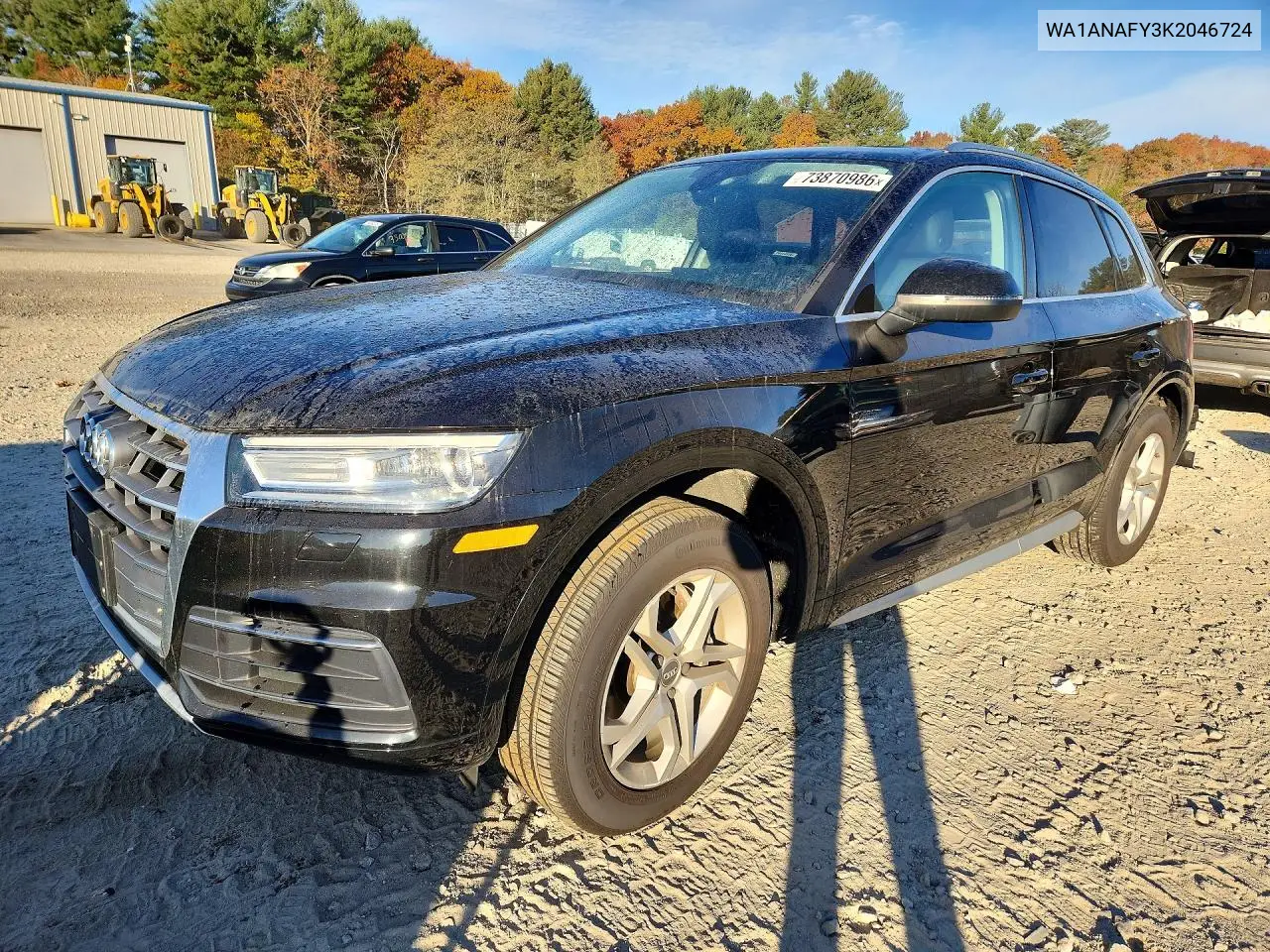 AUDI Q5 2019, VIN WA1ANAFY3K2046724