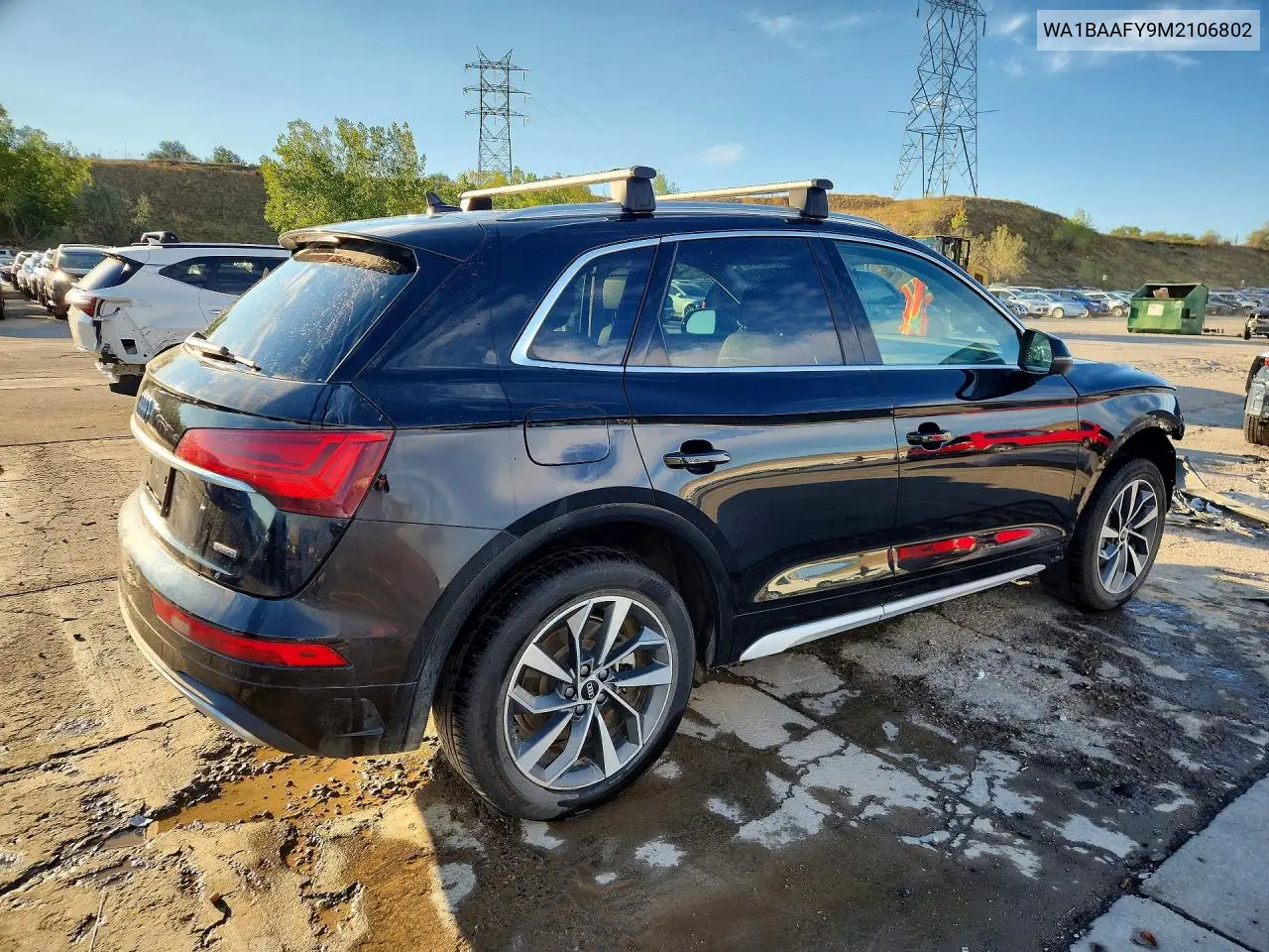 2021 AUDI Q5 VIN WA1BAAFY9M2106802 — фото 3
