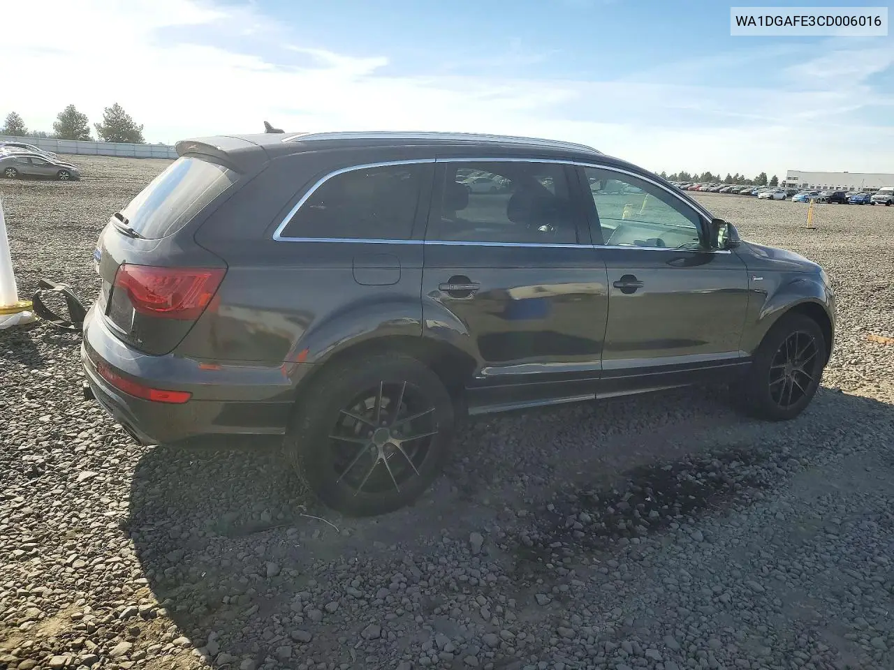 2012 AUDI Q7 VIN WA1DGAFE3CD006016 — фото 3