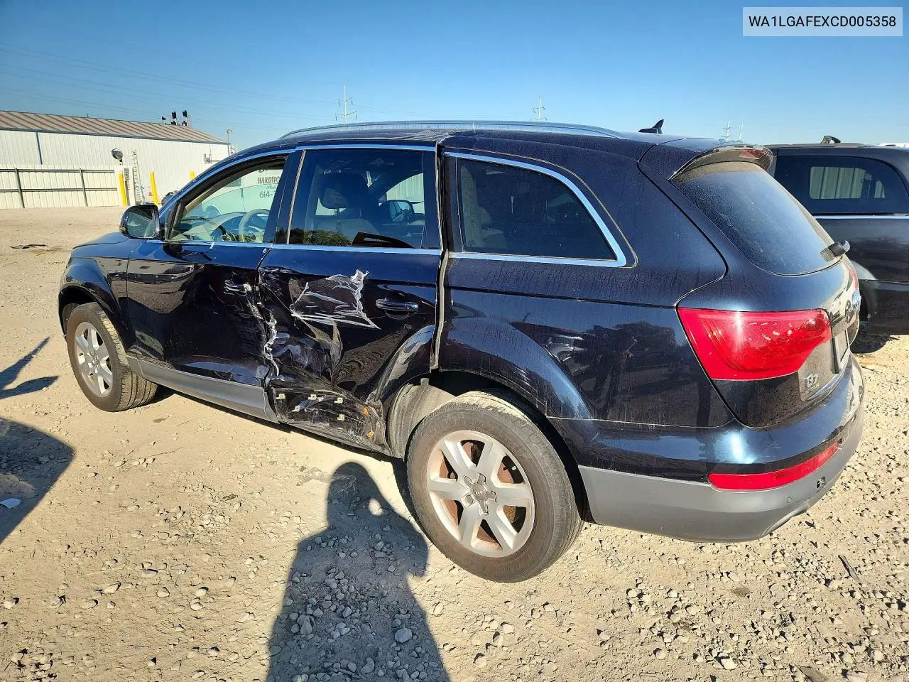 2012 AUDI Q7 VIN WA1LGAFEXCD005358 — фото 2