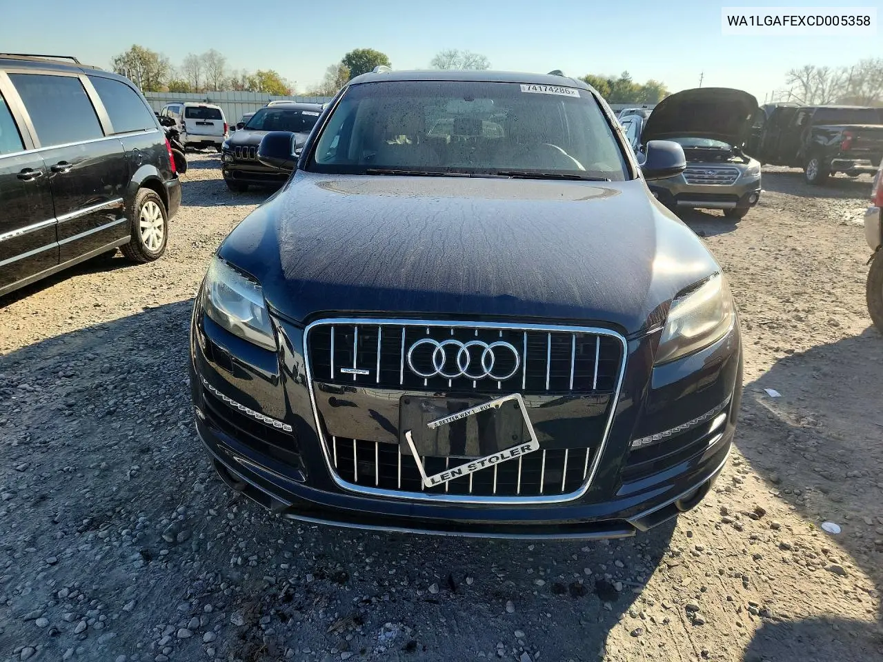 2012 AUDI Q7 VIN WA1LGAFEXCD005358 — фото 5