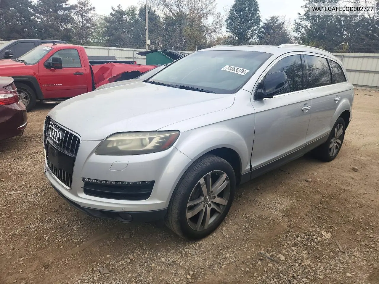 AUDI Q7 2012, VIN WA1LGAFE0CD002727