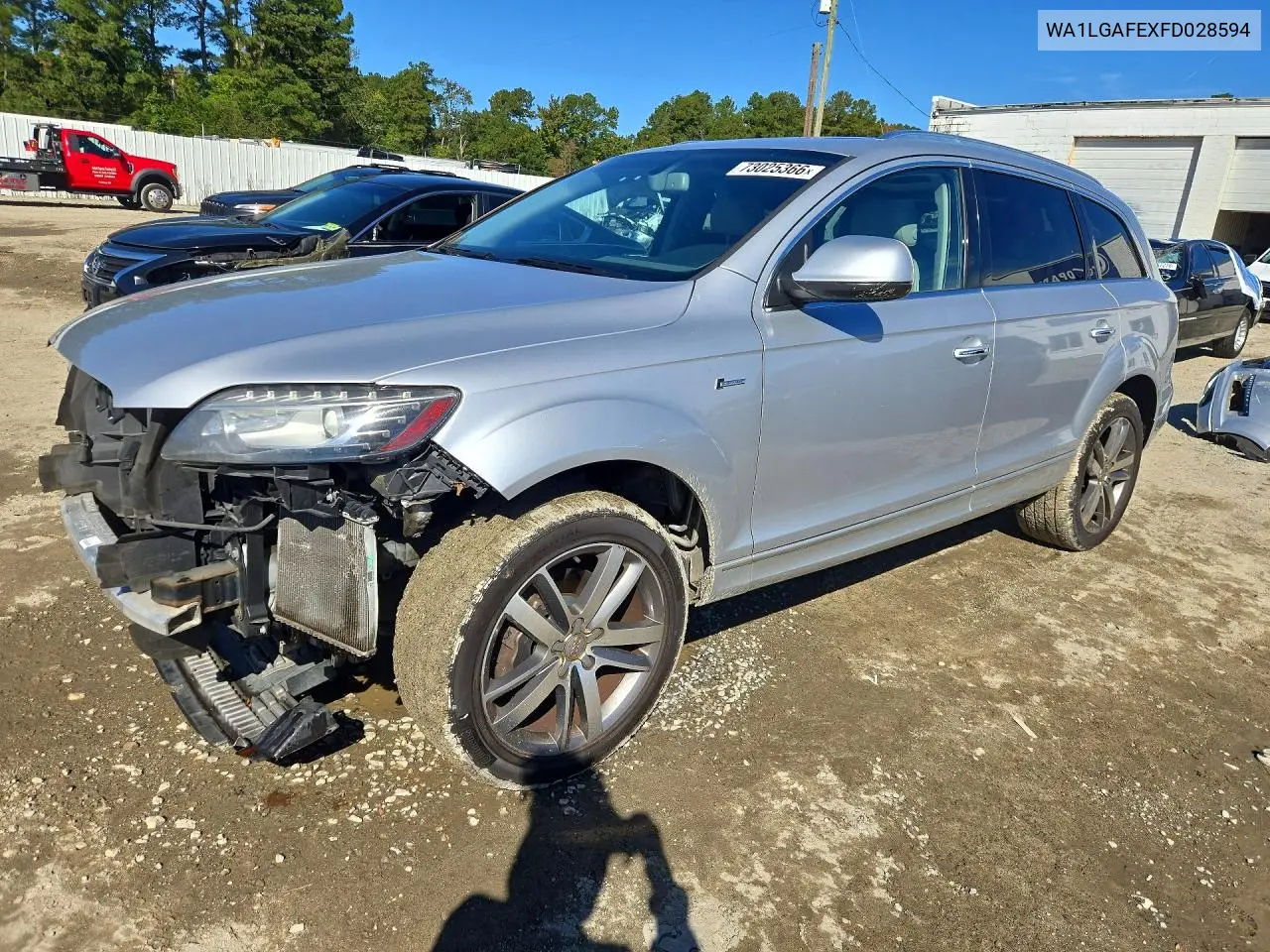 AUDI Q7 2015, VIN WA1LGAFEXFD028594