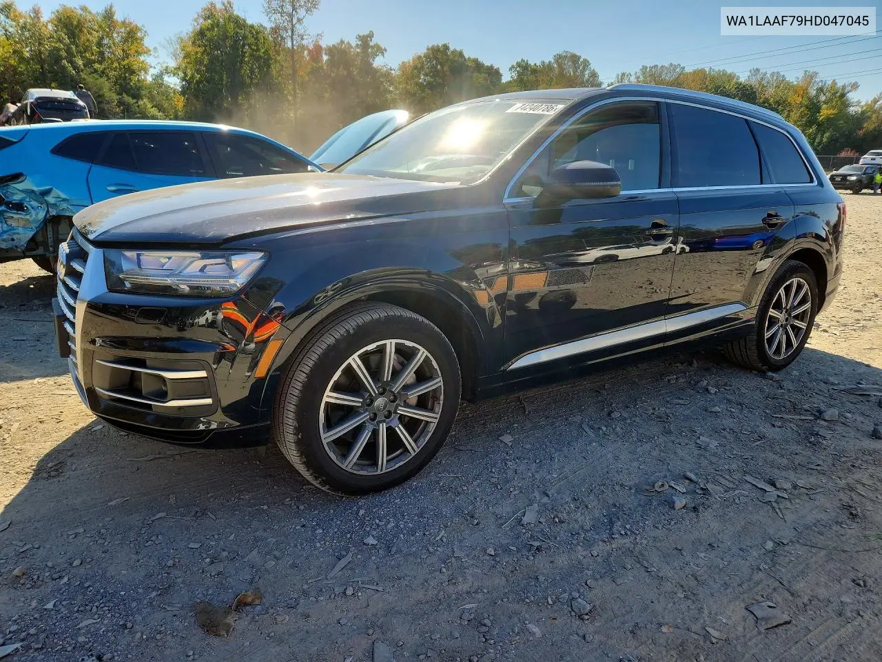 AUDI Q7 2017, VIN WA1LAAF79HD047045