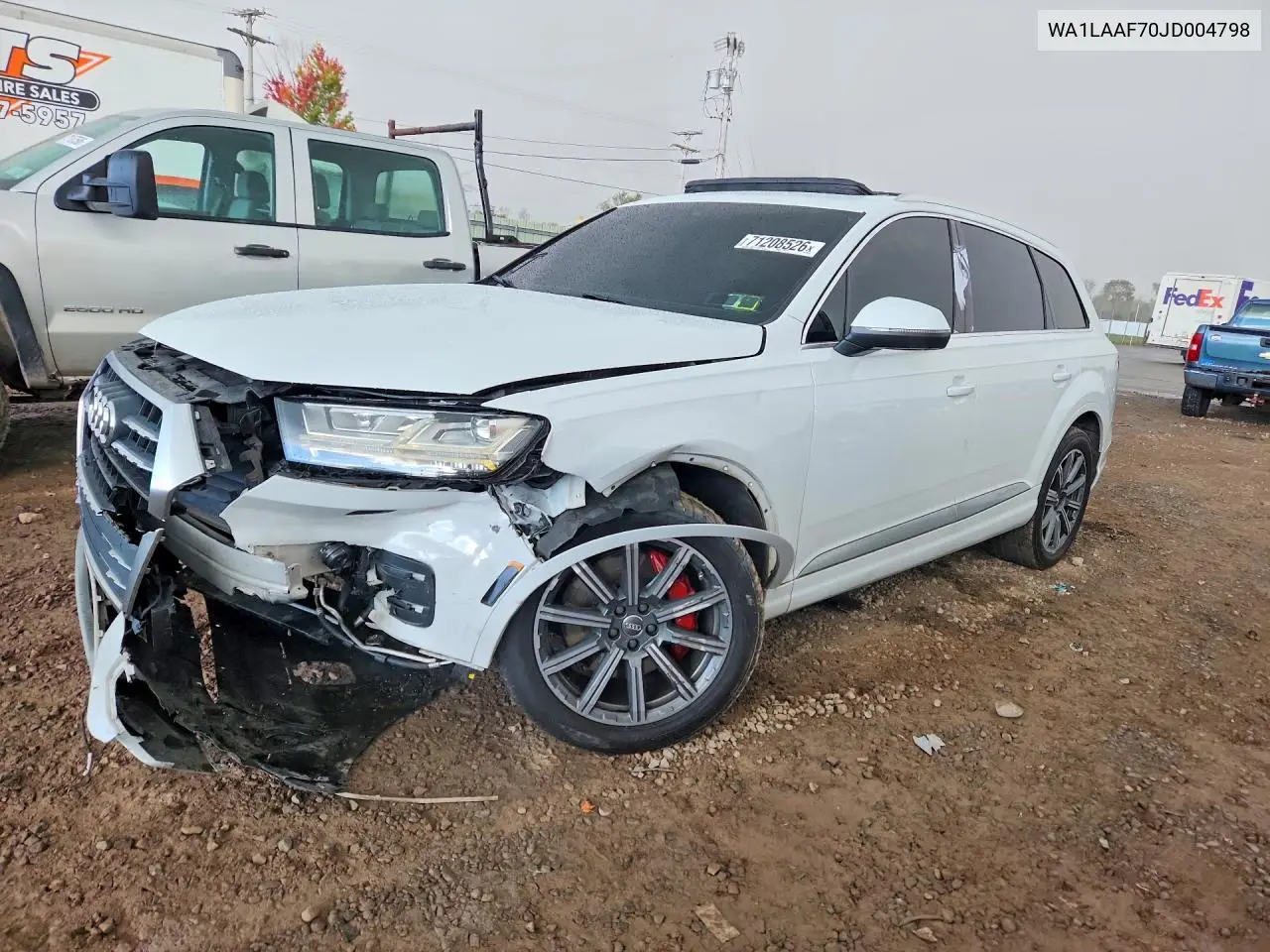 AUDI Q7 2018, VIN WA1LAAF70JD004798