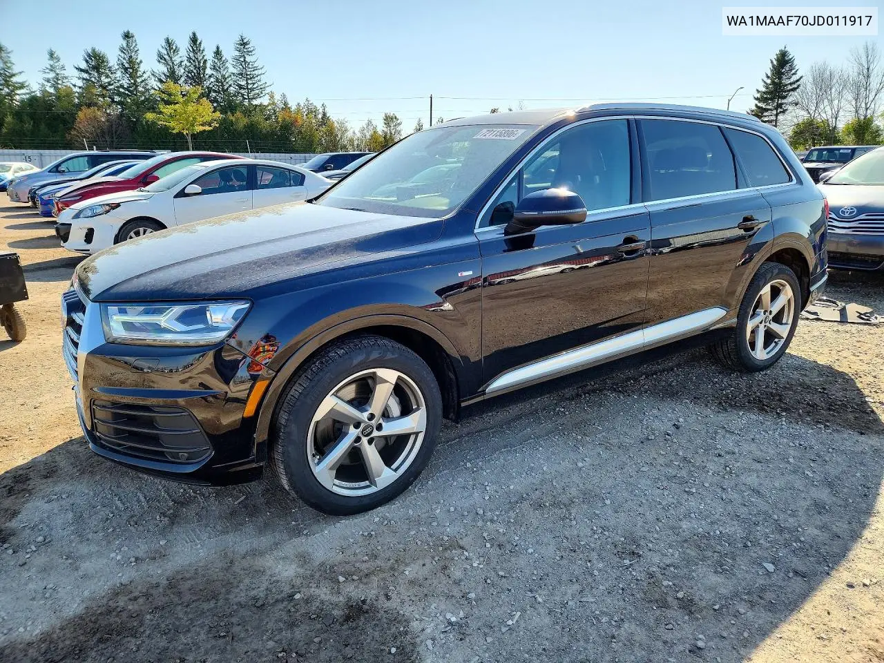 AUDI Q7 2018, VIN WA1MAAF70JD011917