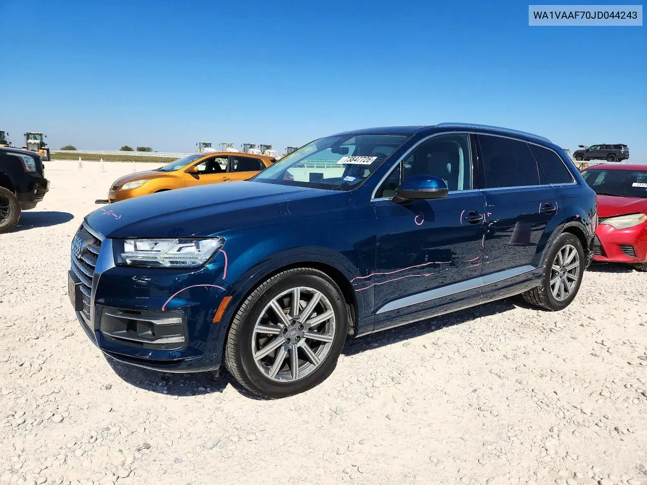 AUDI Q7 2018, VIN WA1VAAF70JD044243