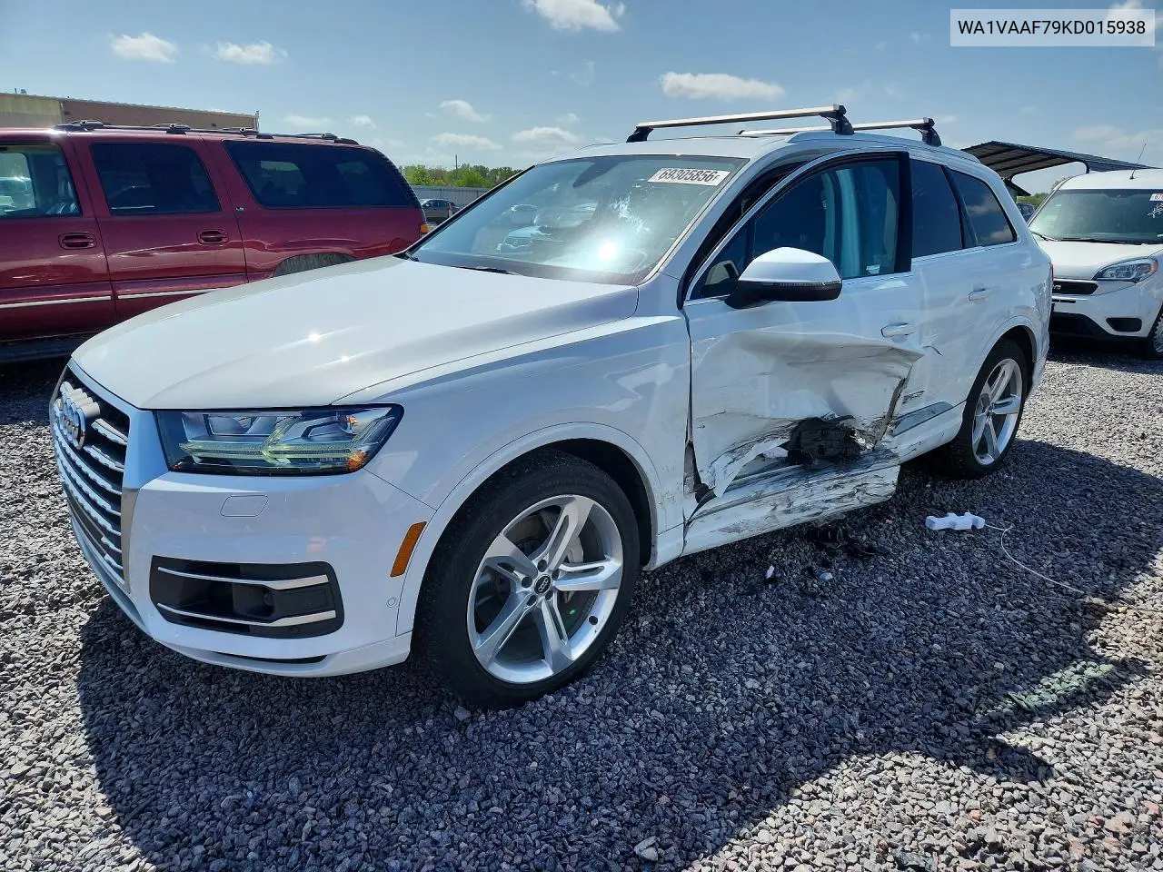 AUDI Q7 2019, VIN WA1VAAF79KD015938