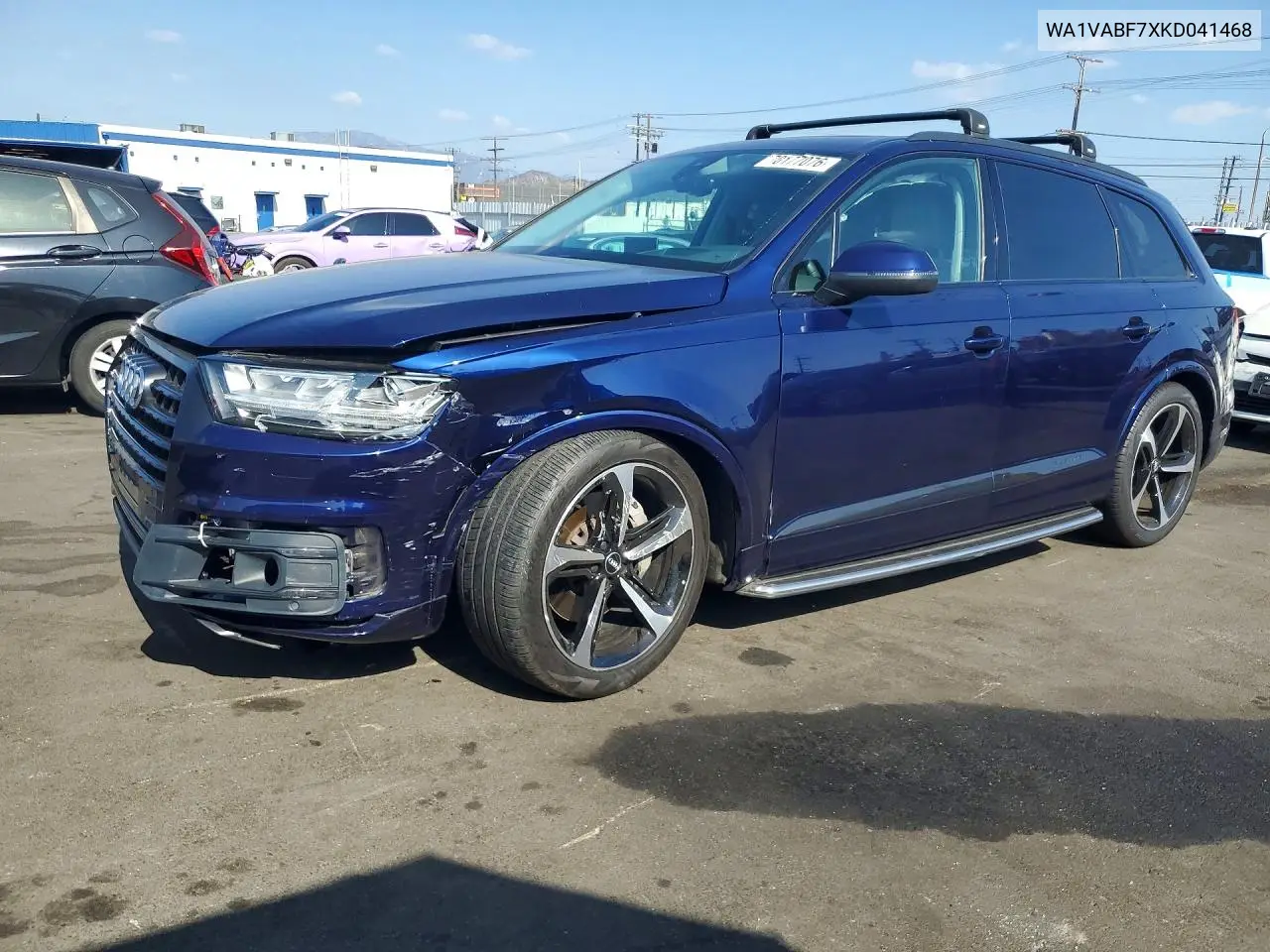 AUDI Q7 2019, VIN WA1VABF7XKD041468