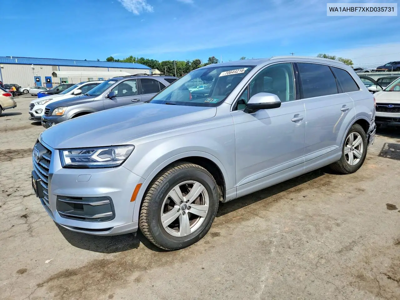 AUDI Q7 2019, VIN WA1AHBF7XKD035731