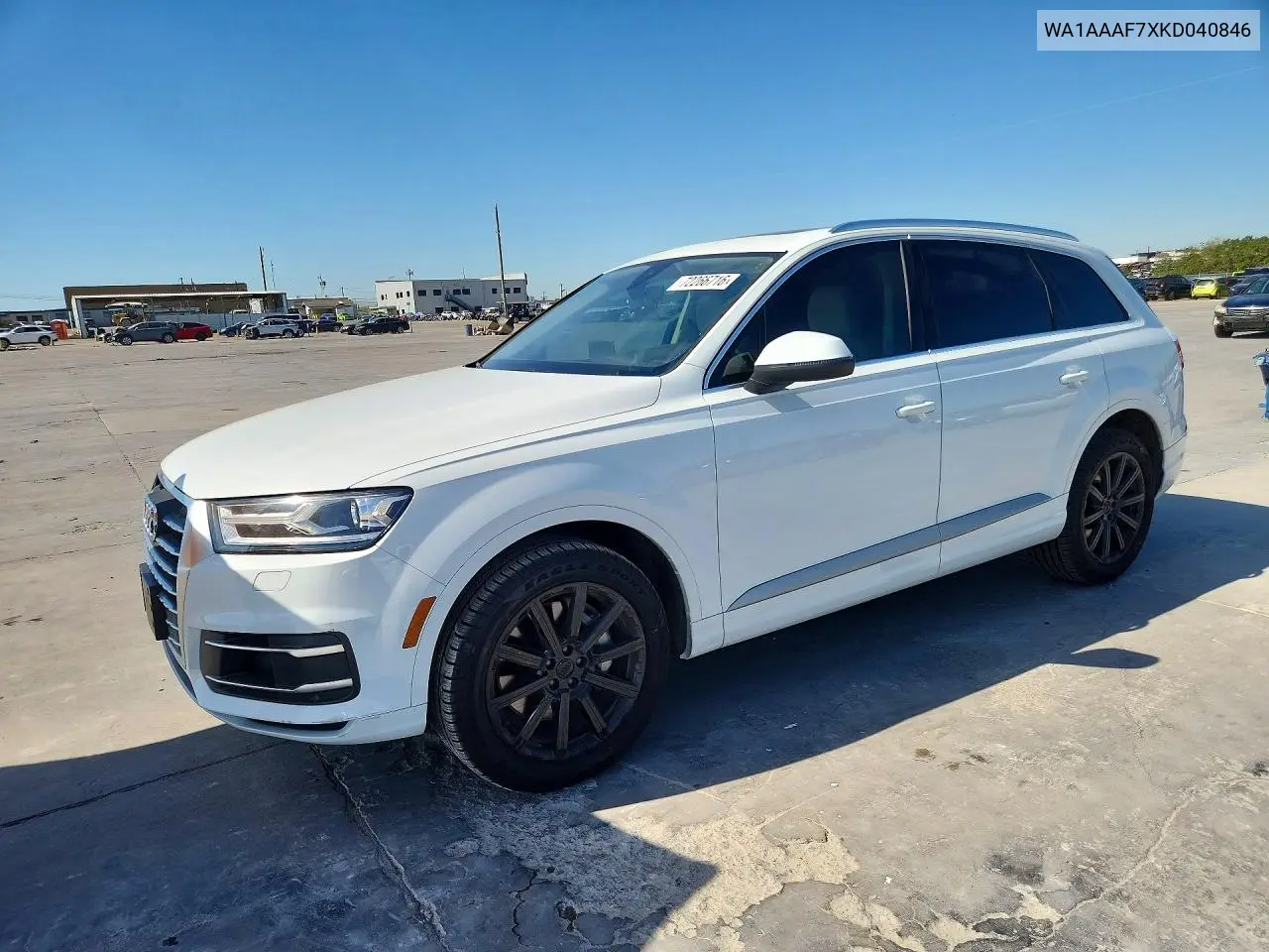 AUDI Q7 2019, VIN WA1AAAF7XKD040846