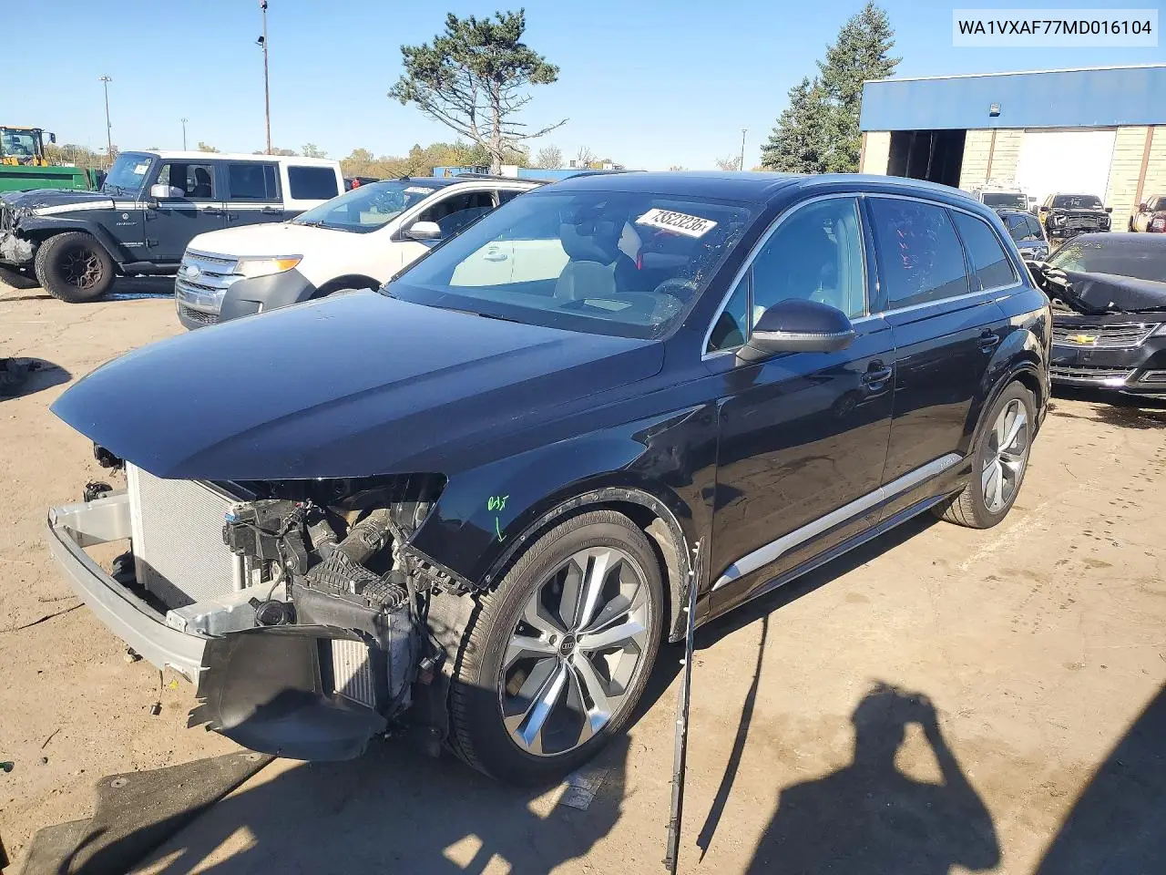 AUDI Q7 2021, VIN WA1VXAF77MD016104